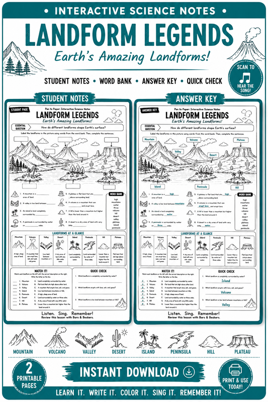 Interactive Science Notes LandForms