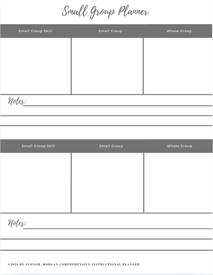 Pink Retro Teaching Jam Small Group Planner